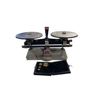 Vintage Ohaus Harvard Trip Balance Scale 2kg Plus Brass Weights
